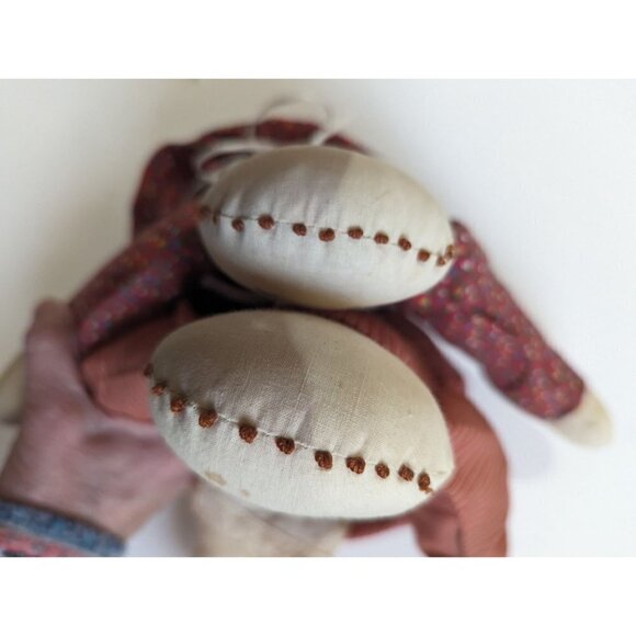 vintage Folk Art Dorothy Rag Doll Handmade Primitive Doll Embroidered lot of 2 1 - Picture 7 of 8